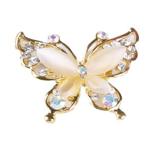 Crystal Rhinestone Butterfly Broche Broche Vintage Broche de Moda Feminina Hijab Pins and Broches Women Animal Pins Broches Jóias