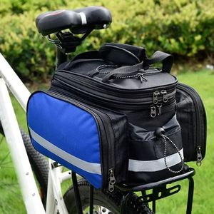 25L Bicycle Bag MTB Bike Rack Trunk Pannier Cycling Multifunctional Large Capacity Travel With Rain Cover 240416