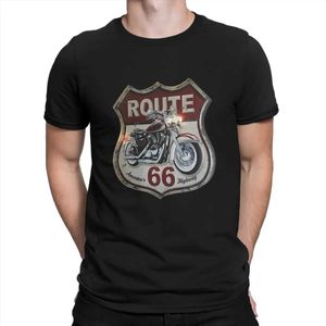 Magliette da uomo motocicletta da uomo 100 t-shirt a maniche corte in cotone con camicia a collo rotondo per rotta 66 USA SPEDIZIONE GRATUITA J240506