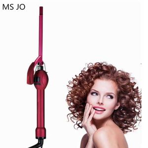 Colinhos de cabelo alisadores Profissional 9mm Curling Iron Hairler Flor Flor Wand Roller Waver LCD Display Ferramentas de estilo de beleza Y240504