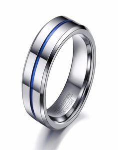 8mm sottile blu maschi da uomo personalizzato tungsteno anello fedi nuziale gioielleria59254719062012