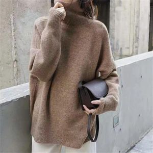 Men's Sweaters Women's Autumn Winter High Neck Pullover Sweater Knitting Thicken Warm Long Sleeved Jumper