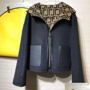 Womens Jackets Luxury 5A Designer Double F New Wool Short Hooded Jacket Double-Sided With Fashionable Bagpipe Coat Batch A112 Drop Del Dh2If