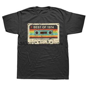 Men's T-Shirts Vintage 1974 Limited Edition Cassette Tape 50th Birthday T Shirt Summer Style Graphic Cotton Strtwear Father Day Gifts T-shirt H240506