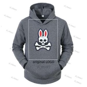 Psychologiczne króliczka z kapturem szkielet króliczka Logo Logo drukuj bluza z kapturem jesień zima streetwear mężczyzn design sportowy bluza