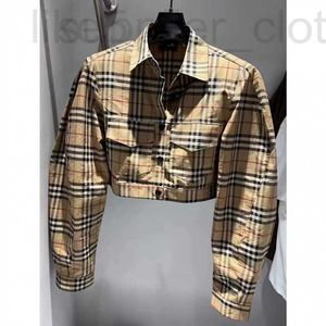 Jackets Designer de designer feminino Brand feminino Design de camisa feminina Sense Niche 2023 Primavera e outono Novo xadrez casual de mangas compridas temperamento solto de emagrecer 5wo7 w8qy