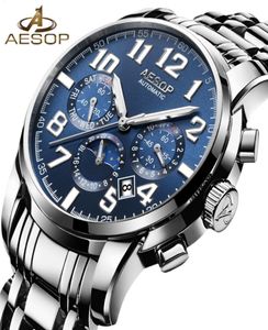 Aesop Man Watch Männer Marke Automatisch mechanisch -schockdes wasserdichte Armbanduhr Männliche Uhr Relogio Maskulino8629989