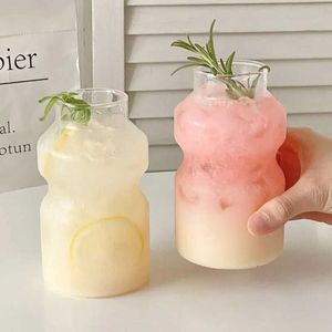 Tumblers 1pc Japanese Style Drinking Glass Yogurt Cup Iced Coffee Cups for Beer Juice Milk Water Birthday Gifts Friends Drinkware H240506