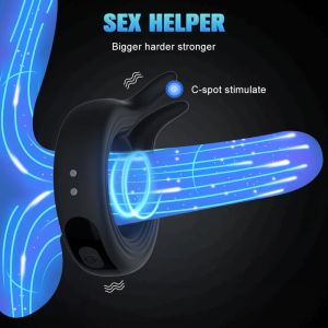 Verktyg vibrerande ring 10 vibration ring manlig fördröjning utlösning ring klitoris vibrator onani sex leksaksverktyg för män