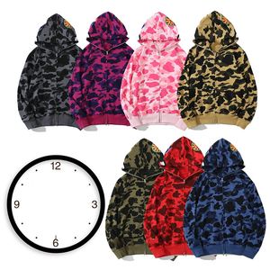 Hoodies Designer Herren Hoodie Camo Hai Sweatshirts Womens Luminous Hoodys Tech Fleeces bestickte Zip -Jacke Baumwolle Terry Luminous Tähnee Pullover A10