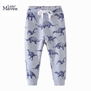 Shorts Little Fell Childrens Herbst Kleidung 2023 Jungen Spring Kinderkinder in voller Länge Hose Baumwoll Cartoon Dinosaurier -Hosen Baby Jungen Kleidung 2403