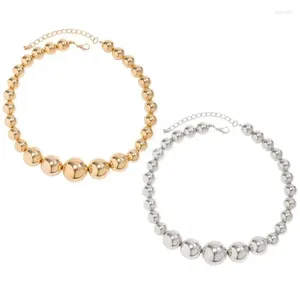 Chains Stylish Vintage Beads Chain Necklace Adornment Statement Clavicle Jewelry Retro Fashion Neck Accessory Dropship