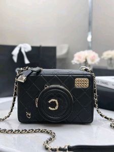 Mirror quality LUXURY designer coco camera bag woman crossbody bags lambskin mini coin purse pouch CC chain bag shoulder bag evening bag clutch