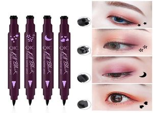 Stamp Eyes Liner Liquid Make Up Pencil Waterproof Black Doubleended Makeup Stamps Eyeliner Pencil 4styles RRA18272446900