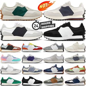 NYA 327 RUNNINGSKOR MENSKA VÄNNINGAR DESIGNER 327S Sneakers Cloud Sea Salt Vintage Beige Brown Suede Leopard Black White Clouds Orange utomhus Sporttränare