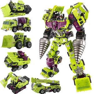 Altri giocattoli Jinbao Transformation Toys Big 50cm Destroyer che precede il personaggio dell'azione di animazione Ko GT Robot Car Model Dinosaur Boyl240502