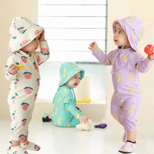 Badebekleidung Kinder -Onepiece Badeanzug Sonnenschutz Schnelldriniert Baby Unterwasser Schwimmanzug Jungen und Mädchen Badebekleidung Kleinkind Badeanzug