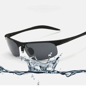 Alluminio in alluminio di moda all'ingrosso magnesio occhiali da sole sportivi polarizzati per motociclisti di polizia cool occhiali da tiro per uomini donne 8177 235s