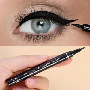 Eyeliner Ultra cienki jedwabisty, matowy płynny pióro eyeliner Waterproof trwa, a nie kwitły łatwy w kolorze czarnego oko ołówek narzędzie do makijażu