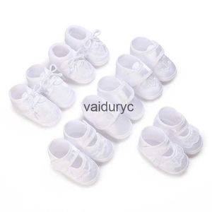 First Walkers Newborn Babys Baptist Shoe Boys and Girls White Shoes White Sole Walking H240506