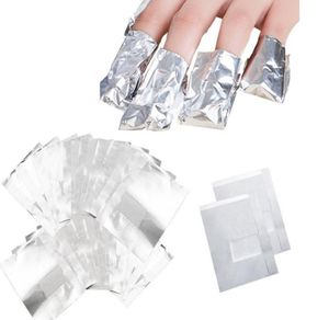 Aluminiumfolie Nagelkonst Soak Off Acrylic Gel Polish Nail Removal Wraps Remover Makeup Tool 100pcslot2081323