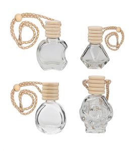 Bilparfymflaska hängande glasflaskor tomma parfymer aromaterapi påfyllningsbar diffusor luft fräschare doft pendant1996214