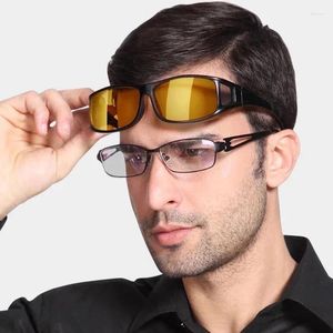 Солнцезащитные очки мотоцикл водителя Goggles Car Night Vision Unisex Driver HD Day Обертывание вокруг солнечных очков против света