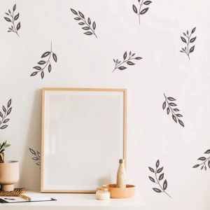 Aufkleber Hand gezeichnet wilde Blumen Zweige Blätter Wand Aufkleber Mädchen Zimmer Kinderzimmer Süße Blumen und Zweige Blatt Wandtastraum Schlafzimmer Vinyl Dez