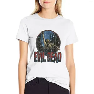 Polos femininos Grunge Dead Evil Vintage 1981 camiseta de camiseta estampa de animais para meninas Camisetas de roupas de anime Mulheres