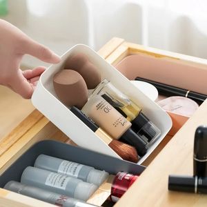 Kombinowalne pudełko na pudełko na pudełko kosmetyczne taca do przechowywania makijażu ubrania stołowe uchwyt na zastraszanie stołowe plastikowe szuflady magazynowe Organizator bielizny