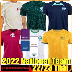 2022 2023 Qatar Soccer Maglie nazionali Coppa del Mondo 22 23 Shirt di calcio dell'Arabia Saudita Kit per bambini set Kit Set Australias Spider Maglie D 2372