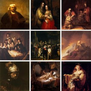 Stitch Greatest Holland Painter Rembrandt 5D DIY Diamond Painting Pełny kwadrat / okrągłe diamentowy haft wyprzedaż kryminał