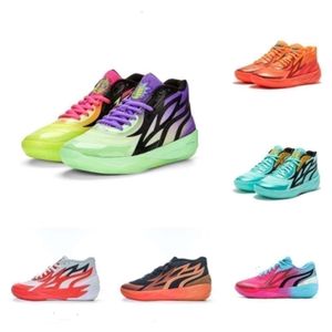 4s Lamelo Sports Shoes Lamelo Mens Ball Low 2 Basketball Shoes MB.02 Obalance Be You Adventures Rick Green and Red Galaxy Multicolor Grey Sneakers Tennis With Box