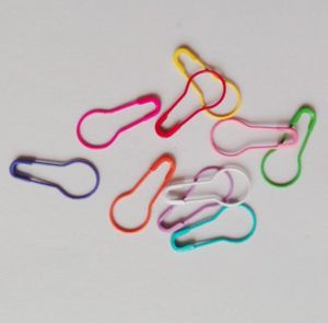 NEW COLORS Locking Stitch Markers Set of 1000 order pear shaped total 10 colors 1017462