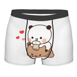 Cuecas bubu dudu aproveitando tempo homens roupas íntimas panda urso boxeador shorts calcinha engraçada gole para masculino