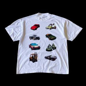 メンズTシャツY2Kトップビンテージ最新の中世の車両パターンシリーズTシャツラウンドネックコットンエクストララージTシャツゴシッククラシックTシャツトップT240506