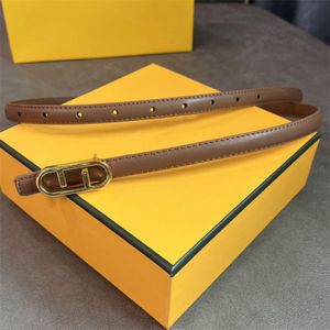 Thin Leather Woman Belts Luxury Designer Mens Belt Fashion Cintura Ceintures for Women Gold Buckle Midjeband 1 3cm Breddbälten F 283Y