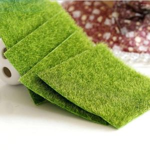 Decorative Flowers DIY Creative Garden Ornament Artificial Turf Green Grass Fake Moss Simulation Micro Landscape Decor