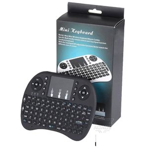 Keyboards Mini Rii I8 Wireless Keyboard 2.4G English Air Mouse Remote Control Toucad For Smart Android Tv Box Notebook Tablet Pc Drop Ot2Jy