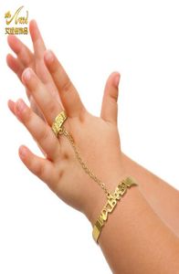 Dubai Bangles baby armband smycken guld 24K barn födda pojkar afrikansk arabisk manschett lyxig bröllopskedja ringar flickor armangle9433330