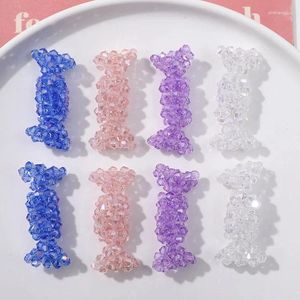 Charms 1pcs Cute Children's Headdress Joker Crystal Candy Diy Hand-woven Beaded Hairpin Hair Accessories Earrings Materials