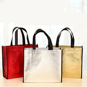 Storage Bags Foldable Laser Shopping Bag Handbag Grocery Canvas Tote Eco-Bag Reusable Large Capacity Waterproof Fabric Non-Woven