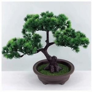 Dekoratif Çiçekler Simüle Hoş Geldiniz Çam Bonsai Masaüstü Süsler Yanlış ve Ağaçlar Fuaye Dekorasyon Ev Aksesuarları