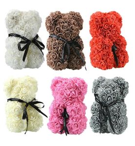 Rose Bear Artificial Flowers Roses Bear jednorożca Anniversary Christmas Valentine Gift for Girlfriend Wedding Decoration4095070