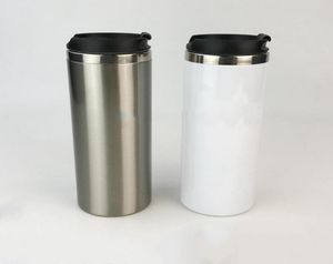 Stainless Steel Vacuum Bottle Blank Sublimation Tumblers Heat Tansfer Mug with Lid Double Layers Beer Cup fast Sea O4435477