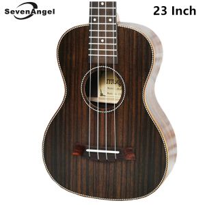 CHITARRA CONCERTO SEVENANGEL ACOUSTICO UKULELE 23 POLLI POLLEWOOD HAWAIIAN 4 STRINGI CHIETRA 17 TRET ELETTRICA UKELELE con EQ Pickup