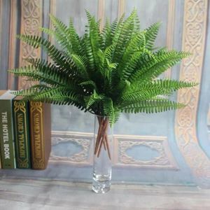 Decorative Flowers Large Artificial Bouquet Fern Fake Plant Bush Leaf Leaves Foliage Home Decors