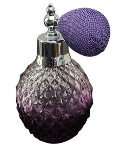 110ML Vintage Crystal Spray Perfume Bottle White Short Atomizer Refillable Glass14577100