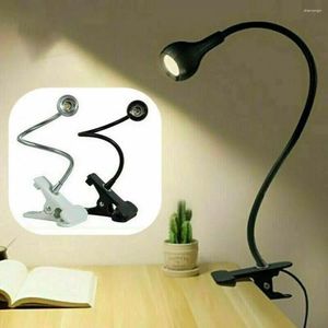 テーブルランプUSB LED Book Light Lamp Flexible Night Lights Bedside Desk with Clip Holder Luminaria