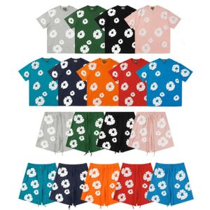 2024 Summer Brand Men Tshirt Foam Full Print T-Shirt Designer Topps High Street Loose Round Neck Short Sleeved Tee